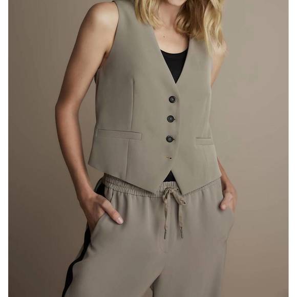 NEW SUMMUM waistcoat fluid vest in clay - Picture 1 of 6